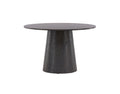 Lazaro Round Dining Table with 4 Mandy Velvet Grey Chairs - The Outlet Home