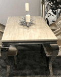 Louis Chrome Dining Table - The Outlet Home