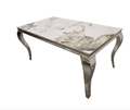 Louis Chrome Dining Table - The Outlet Home