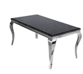 Louis Chrome Dining Table - The Outlet Home
