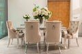 Louis Dining Table with 4, 6 or 8 Champagne Cheshire Chairs - The Outlet Home