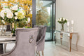 Louis Dining Table with 4, 6 or 8 Dark Grey Cheshire Chairs - The Outlet Home