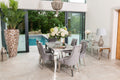 Louis Dining Table with 4, 6 or 8 Dark Grey Lion Chairs - The Outlet Home