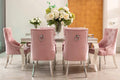 Louis Dining Table with 4, 6 or 8 Pink Cheshire Chairs - The Outlet Home
