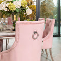 Louis Dining Table with 4, 6 or 8 Pink Cheshire Chairs - The Outlet Home