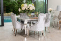 Louis Dining Table with 4, 6 or 8 Silver Cheshire Chairs - The Outlet Home