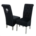 Louis Dining Table with 4,6 or 8 Emma Chairs Black - The Outlet Home