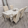 Louis Dining Table with 4,6 or 8 Emma Dining Chairs - The Outlet Home