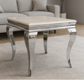 Louis Lamp Table Cream Marble - The Outlet Home
