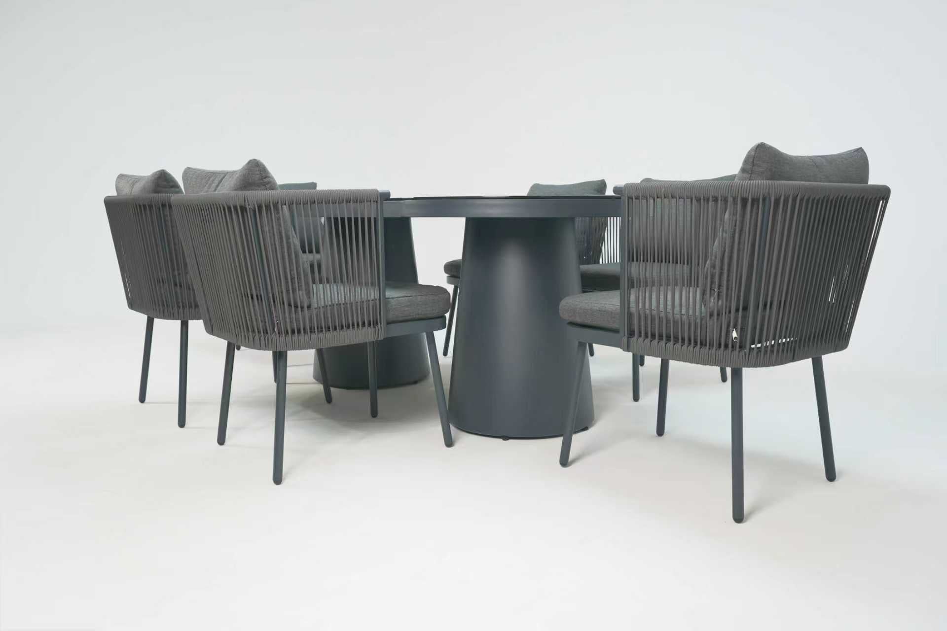 Lunar 6 Seat Dining Set - The Outlet Home