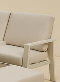 Luxury Jumeirah Aluminium Corner Sofa Set with Fire Pit Table - The Outlet Home