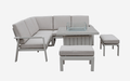 Luxury Jumeirah Aluminium Corner Sofa Set with Fire Pit Table - The Outlet Home