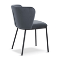 Mandy Bouclé Dining Chair Dark Grey x 2 - The Outlet Home