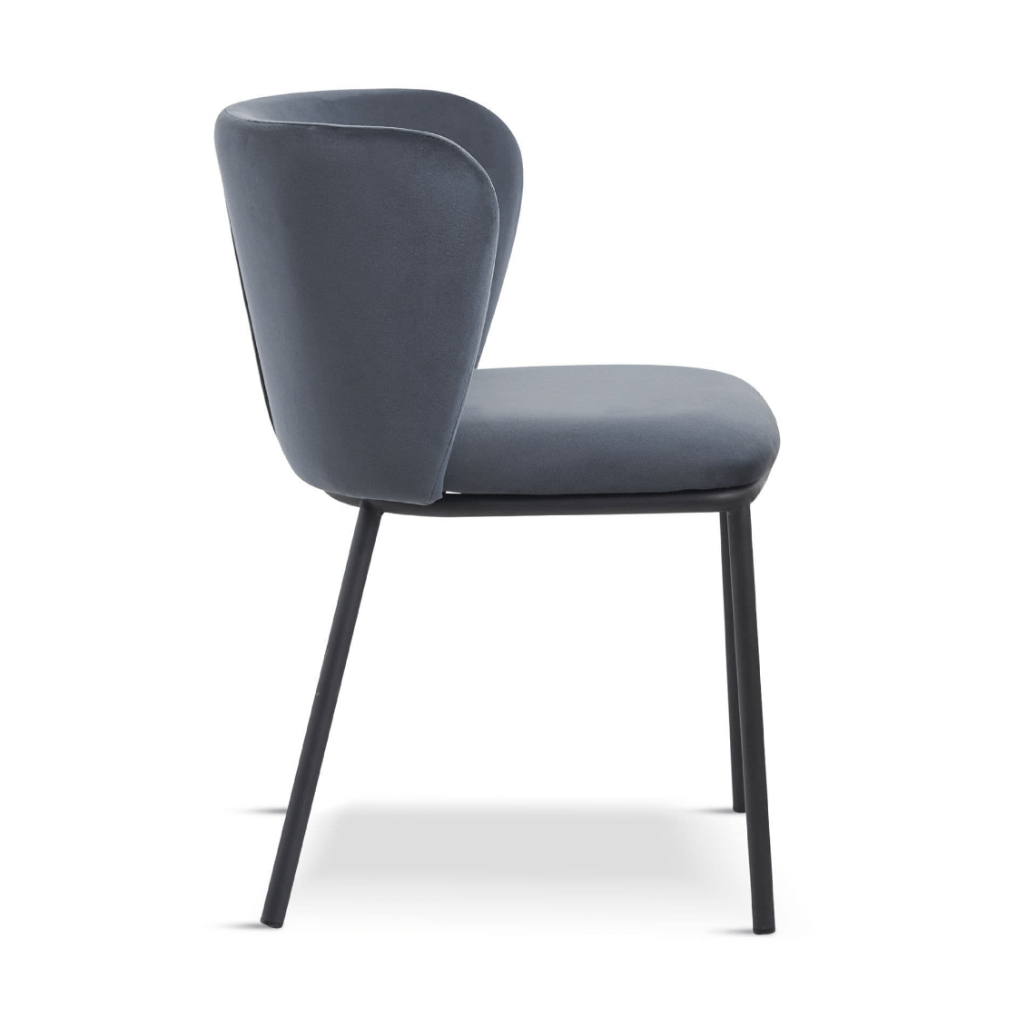 Mandy Bouclé Dining Chair Dark Grey x 2 - The Outlet Home