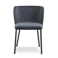 Mandy Bouclé Dining Chair Dark Grey x 2 - The Outlet Home