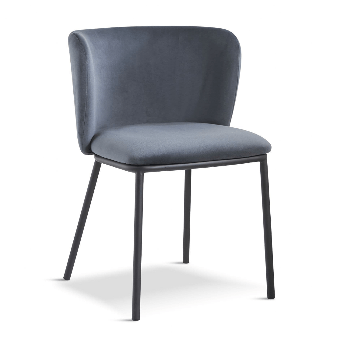 Mandy Bouclé Dining Chair Dark Grey x 2 - The Outlet Home