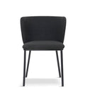 Mandy Bouclé Dining Chair Deep Grey x 2 - The Outlet Home