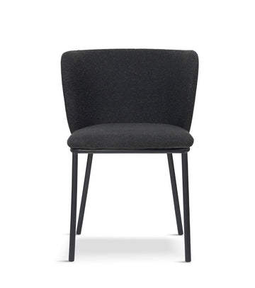 Mandy Bouclé Dining Chair Deep Grey x 2 - The Outlet Home