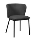 Mandy Bouclé Dining Chair Deep Grey x 2 - The Outlet Home