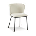 Mandy Bouclé White Dining Chair x 2 - The Outlet Home