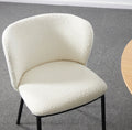 Mandy Bouclé White Dining Chair x 2 - The Outlet Home