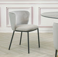 Mandy Velvet Dining Chair Light Grey - Crib 5 x 2 - The Outlet Home