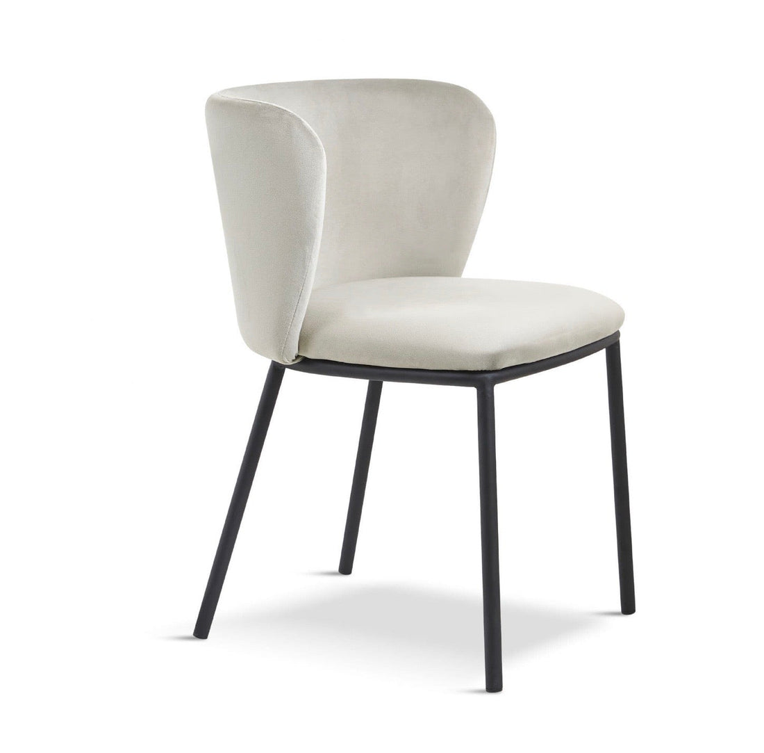 Mandy Velvet Dining Chair Light Grey - Crib 5 x 2 - The Outlet Home