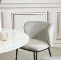 Mandy Velvet Dining Chair Light Grey - Crib 5 x 2 - The Outlet Home