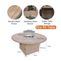 Marbella Natural 6 Seat Rattan Fire Pit Garden Furniture - The Outlet Home