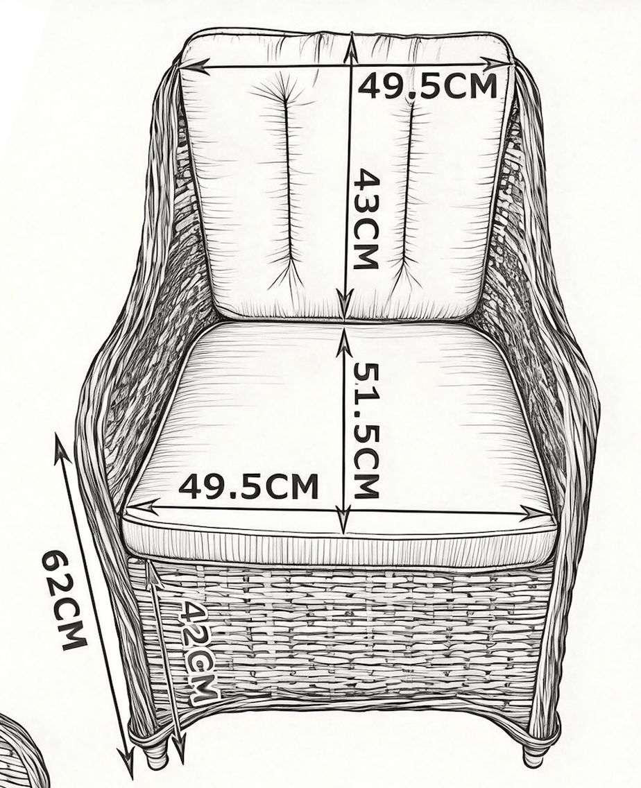 Marbella Natural 6 Seat Rattan Fire Pit Garden Furniture - The Outlet Home