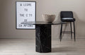 Marbs Black Round Dining Table - The Outlet Home