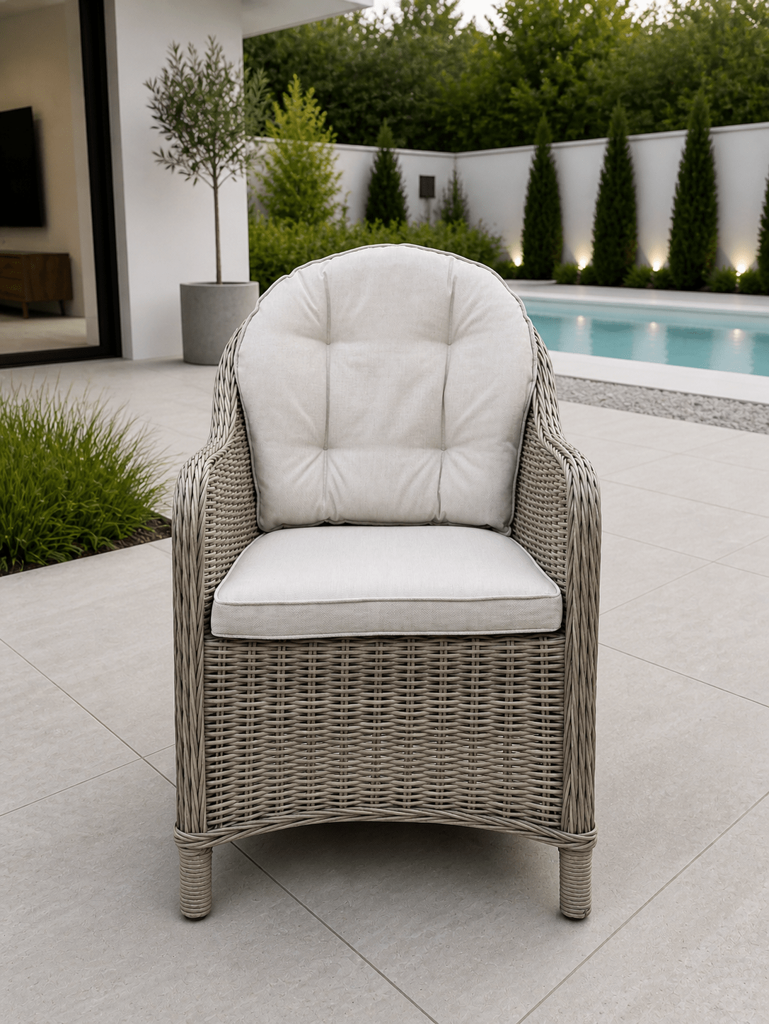 Marseille Luxury 6 Seat Dining Set Natural Grey - Pre - order due 14th June - The Outlet Home