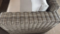 Marseille Luxury Modular Corner Sofa with Rise and Fall Fire Pit Dining Table in Natural Grey - Order by 17th July for Free Parasol & Weather Cover - The Outlet Home