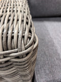 Marseille Luxury Modular Corner Sofa with Rise and Fall Fire Pit Dining Table in Natural Grey - Order by 17th July for Free Parasol & Weather Cover - The Outlet Home