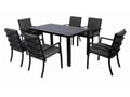 Miami Aluminium 6 Seat Dining Set - The Outlet Home