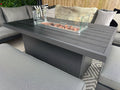 Miami Aluminium Corner Sofa Set with Fire Pit Table - The Outlet Home