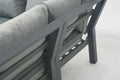Miami Grey Aluminium Corner Sofa Set with Rise & Fall Dining Table - Pre Order End of May - The Outlet Home