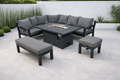 Miami Nano Edition with Rise & Fall Fire Pit Dining Set - Pre Order End of May - The Outlet Home