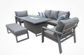 Miami Sofa Set with Rise & Fall Fire Pit Table - The Outlet Home