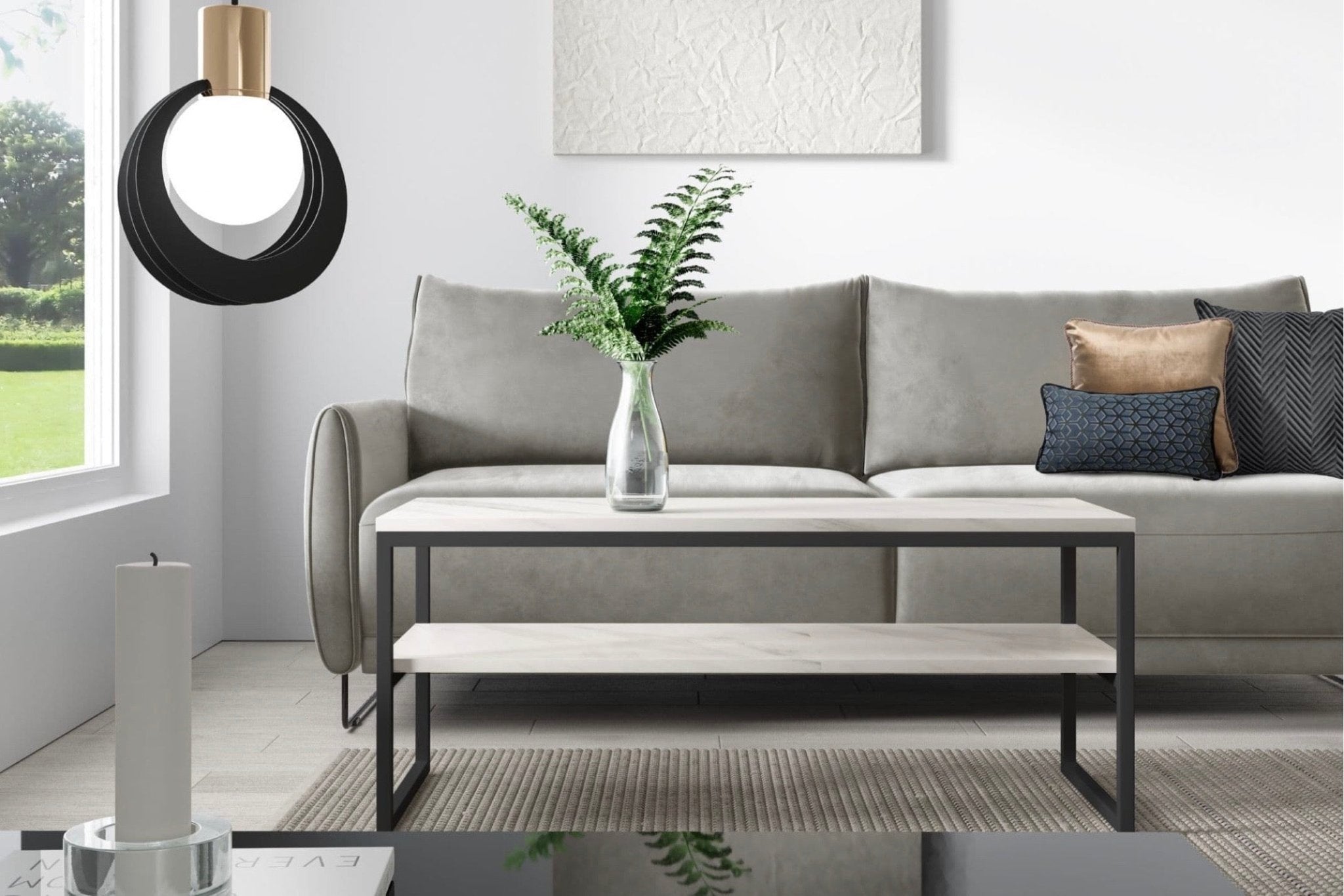 MILAN White Laminate Coffee Table - The Outlet Home
