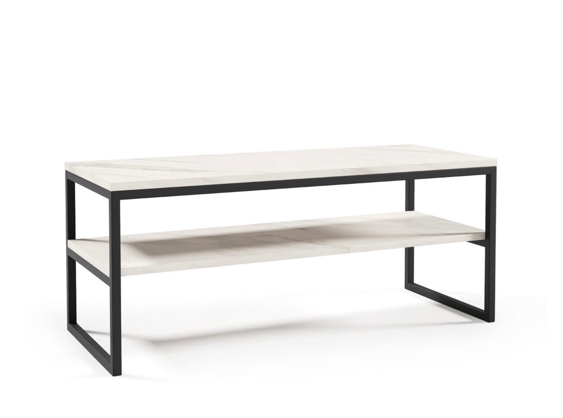 MILAN White Laminate Coffee Table - The Outlet Home