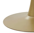 Modern Black Round Artificial Marble Dining Table with Gold base 100cm - The Outlet Home
