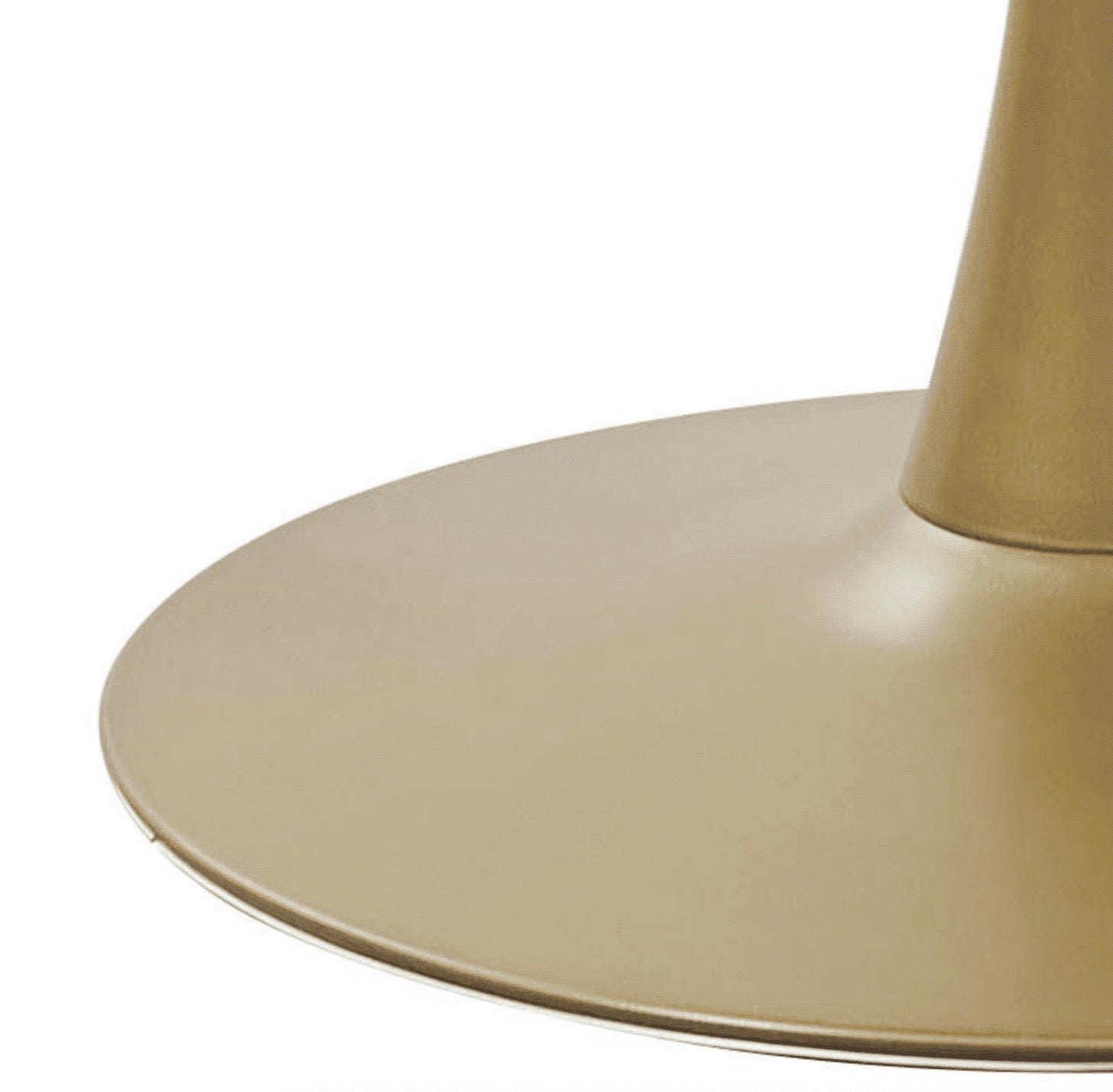 Modern Black Round Artificial Marble Dining Table with Gold base 100cm - The Outlet Home