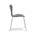 Modern Velvet Navy Blue Stackable Dining Chair with Silver legs x 2 - The Outlet Home