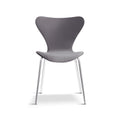 Modern Velvet Navy Blue Stackable Dining Chair with Silver legs x 2 - The Outlet Home