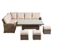 Montecarlo Corner Sofa Set with Rise & Fall Dining Table Pre Order Delivery End of July - The Outlet Home
