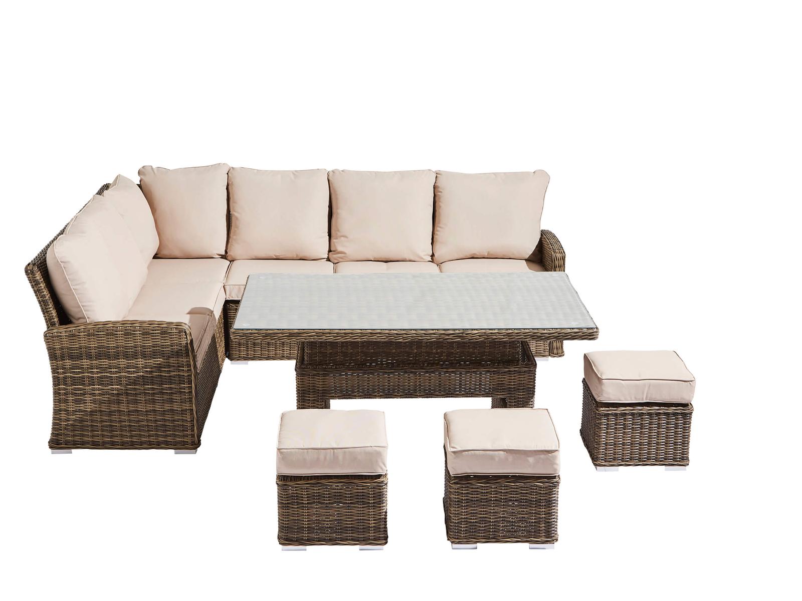 Montecarlo Corner Sofa Set with Rise & Fall Dining Table Pre Order Delivery End of July - The Outlet Home