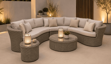 Naples Curved Sofa Set Dubai Sand - The Outlet Home