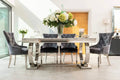 New Arianna Dining Table with 4, 6 or 8 Megan Chairs - The Outlet Home