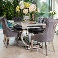 New Arianna Dining Table with 4, 6 or 8 Megan Chairs - The Outlet Home